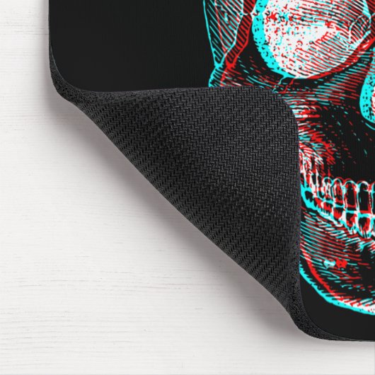 Optical Illusion Halloween Skeleton Skull  Mousepad (Ecke)