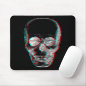 Optical Illusion Halloween Skeleton Skull Mousepad (Mit Mouse)