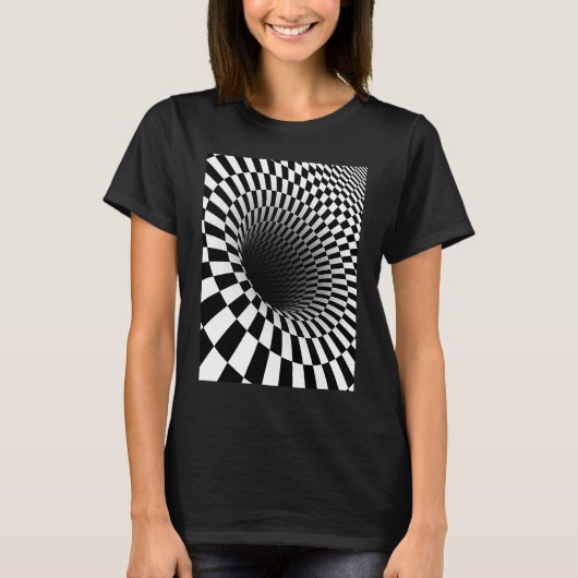 Optical Illusion Hole Illusion Science T-Shirt (Vorderseite)