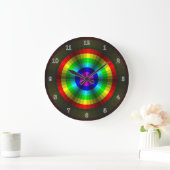 Optical Illusion Rainbow Clock Große Wanduhr (Zuhause)