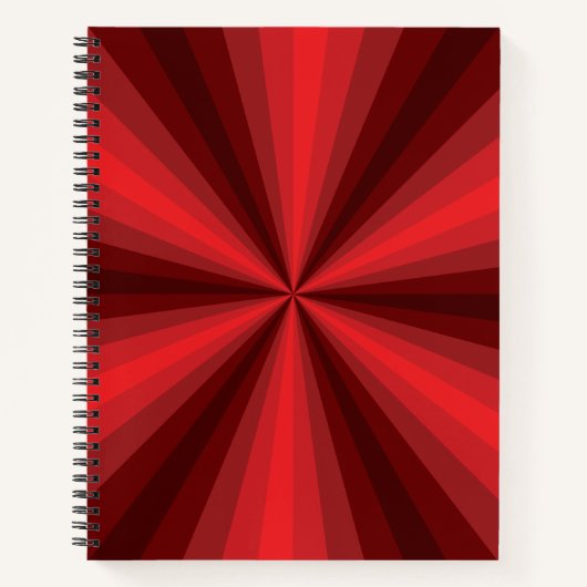 Optical Illusion Red Spiral Notebook Notizblock (Vorderseite)