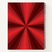 Optical Illusion Red Spiral Notebook Notizblock (Rückseite)