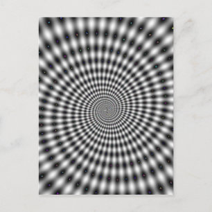 Optical Spiral-Illusion Postkarte