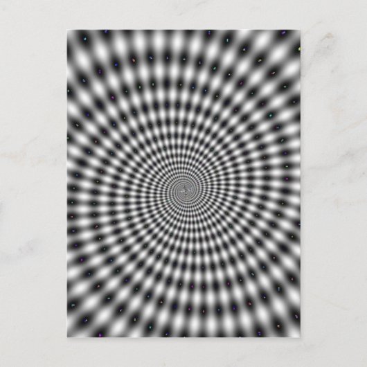 Optical Spiral-Illusion Postkarte (Vorderseite)