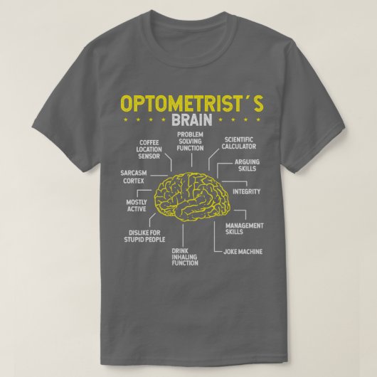 Optician Brain Optomestry Glasses Eye Whisperer T-Shirt (Design vorne)