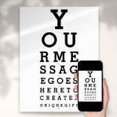 Optician Chart Erstellen Sie Ihre eigene Nachricht Poster