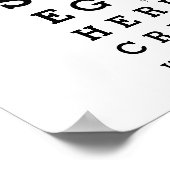 Optician Chart Erstellen Sie Ihre eigene Nachricht Poster (Ecke)