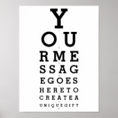 Optician Chart Erstellen Sie Ihre eigene Nachricht Poster (Vorne)