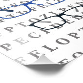 Optician Eye Test Chart and Specs Fotodruck (Ecke)