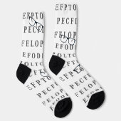 Optician Eye Test Chart and Specs Socken (Rechts)