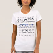 Optician Eye Test Chart and Specs T-Shirt (Vorderseite)