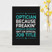 Optician Miracle Worker Optician Glasses Karte (Gelbe Blume)
