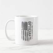 Optician USA Flag Distressed design Kaffeetasse (Links)