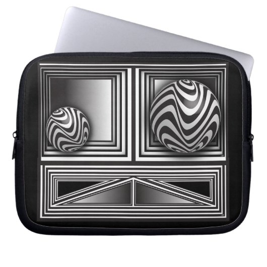 Optik durch Formen Laptop-Sieb Laptopschutzhülle (Vorderseite)