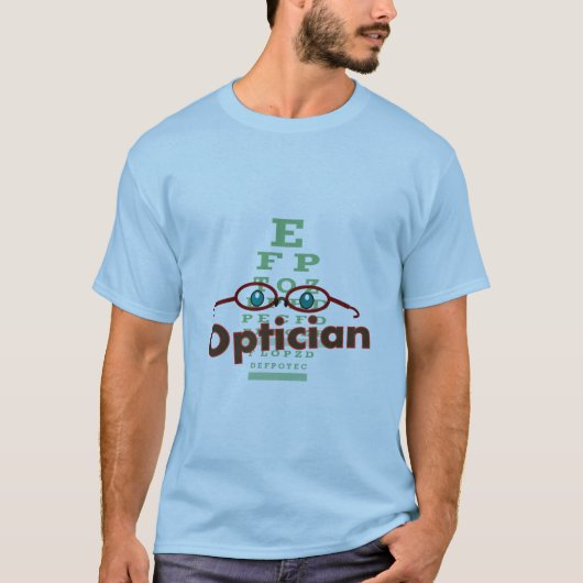 Optiker--Augendiagramm Geschenke T-Shirt (Vorderseite)