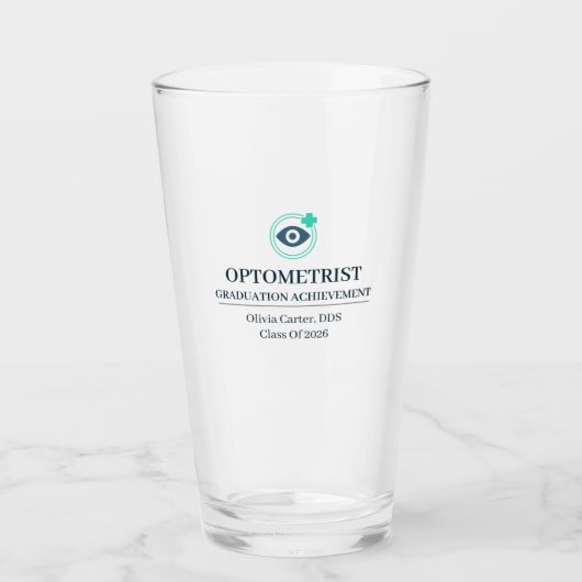 Optiker Benutzerdefinierter Name Seit Jahr Glas (Vorderseite)