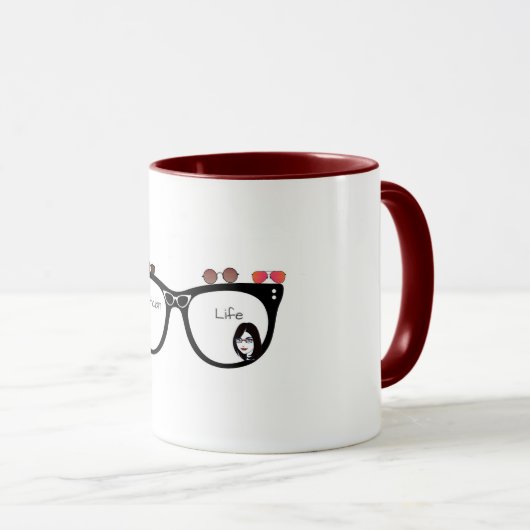 Optiker-Dame Tasse (VorderseiteRechts)