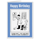 Optiker, der einen Augentest durchführt (Vorne)