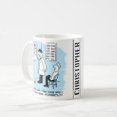 Optiker, der einen Augentest durchführt Kaffeetasse (Vorderseite Links)