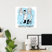 Optiker, der einen Augentest durchführt Poster (Heimbüro)