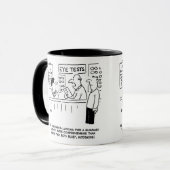 Optiker, der einen übermäßig vereinfachenden Augen Tasse (Vorderseite Links)