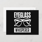 Optiker Eyeglass Whisperglas Postkarte (Vorne/Hinten)