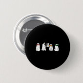Optiker Gespenst Boo Zentrum Halloween Augenoptike Button (Vorne & Hinten)