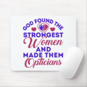 Optiker Gott fand die stärksten Frauen-Optimiker Mousepad (Mit Mouse)