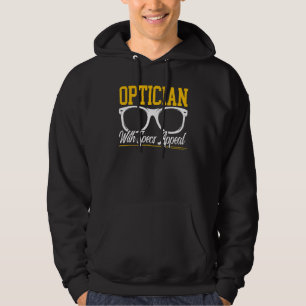 Optiker Mit Brille Appelliert Augenarzt Ophthalmol Hoodie
