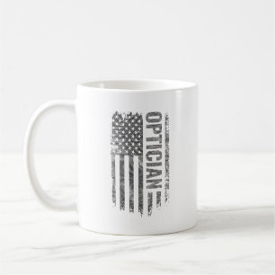 Optiker USA-Flagge Distressed-Design Kaffeetasse