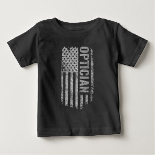 Optiker USA-Flagge im Distressed-Design Baby T-shirt
