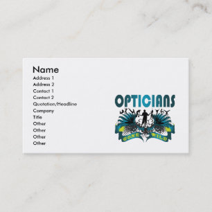 Optiker wild gegangen visitenkarte