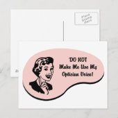 Optikerstimme Postkarte (Vorne/Hinten)