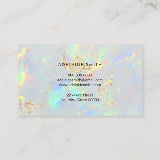 Optikkarte Visitenkarte (Rückseite)