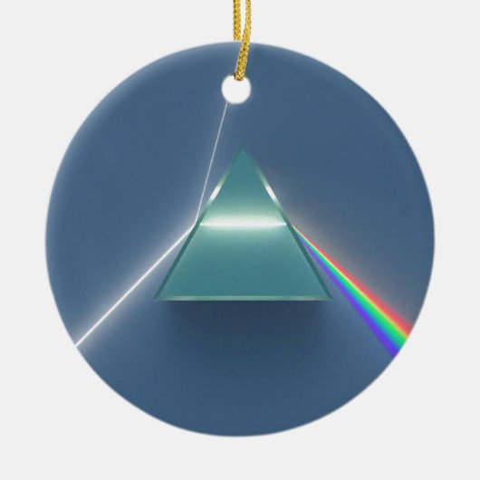 Optikprisma-brechendes und reflektierendes Licht Keramik Ornament (Vorne)