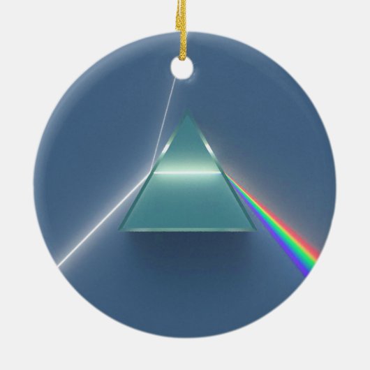 Optikprisma-brechendes und reflektierendes Licht Keramik Ornament (Hinten)