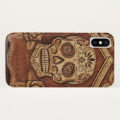 Optimales Leder Skull Textur iPhone Gehäuse Case-Mate iPhone Hülle (Rückseite (Horizontal))