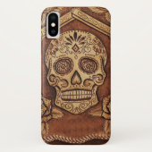 Optimales Leder Skull Textur iPhone Gehäuse Case-Mate iPhone Hülle (Rückseite)