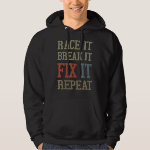 Optimieren Sie die Race Break Korrektur wiederholt Hoodie