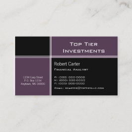Optimierte Pro Business Card, Eggplant Visitenkarte