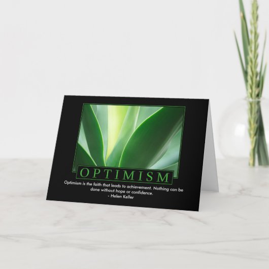 Optimismus Grußkarten Karte (Vorderseite)