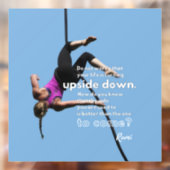 Optimismus im Angesicht des Wandels Blau Fensteraufkleber (Blatt 2)