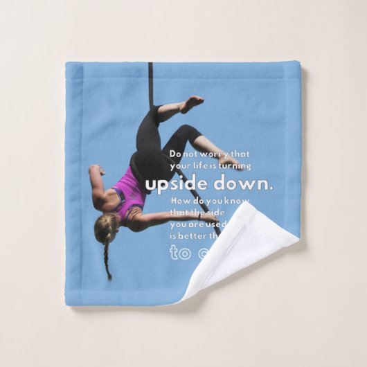 Optimismus im Angesicht des Wandels Blau Waschlappen (Waschlappen)