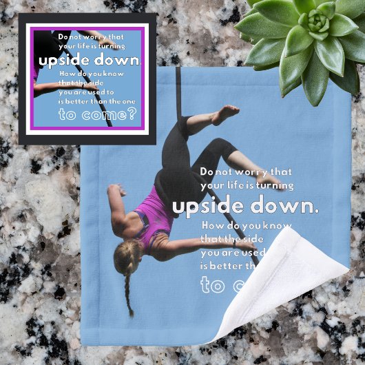 Optimismus im Angesicht des Wandels Blau Waschlappen