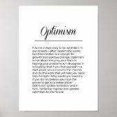 OPTIMISMUS Inspiration für Print Poster (Vorne)