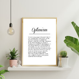 OPTIMISMUS Inspiration für Print Poster