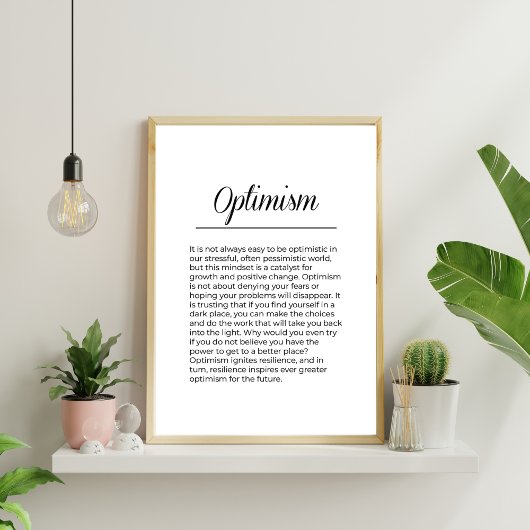 OPTIMISMUS Inspiration für Print Poster