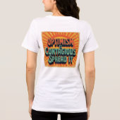 Optimismus ist ansteckend Tri-Blend shirt (Rückseite)