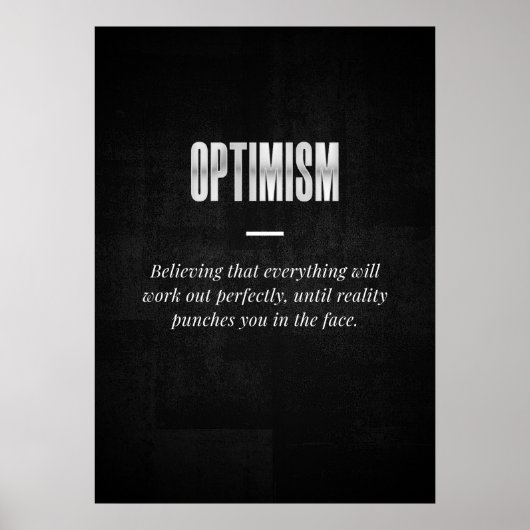 Optimismus Poster (Vorne)