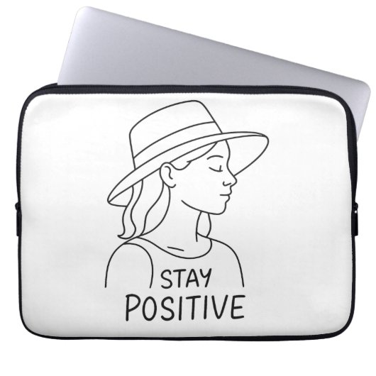 Optimismus und Stärke der positiven Strahlung blei Laptopschutzhülle (Vorderseite)